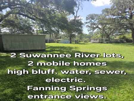 Suwannee River frontage. 2 lots, mobile home, utilities